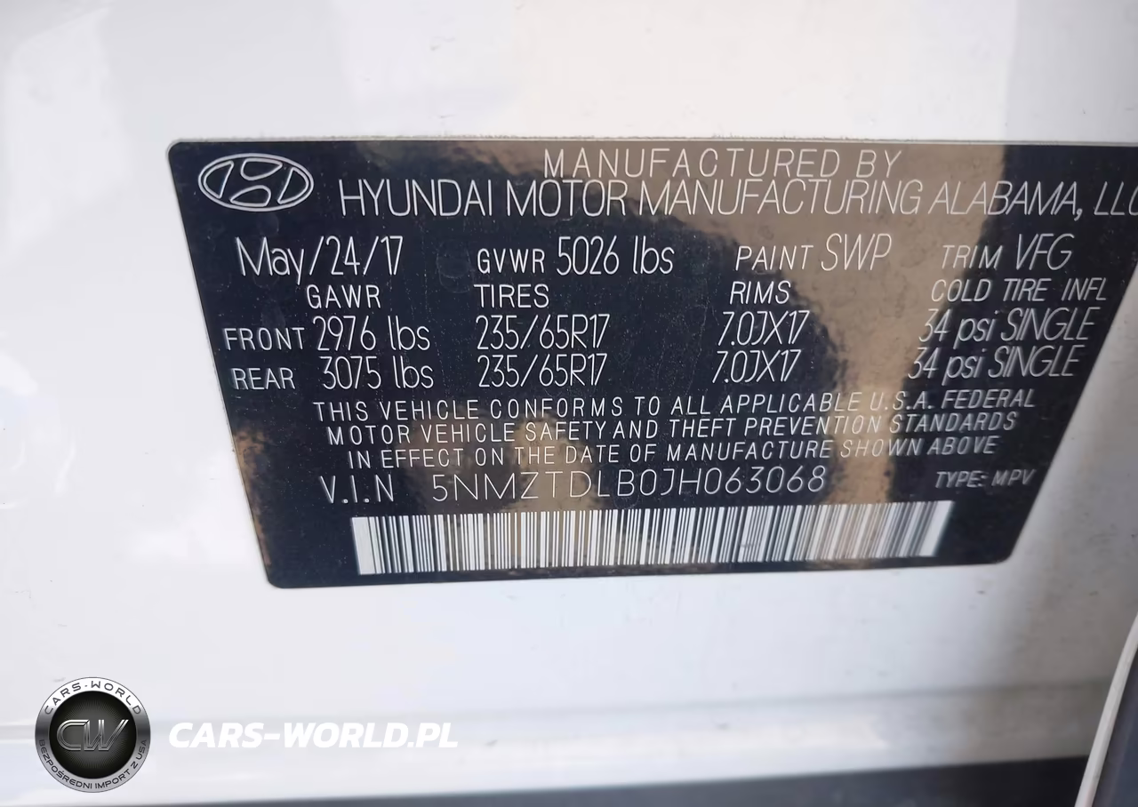 2018 Hyundai Santa Fe Sport 2.4L VIN:5NMZTDLB0JH063068 - 9