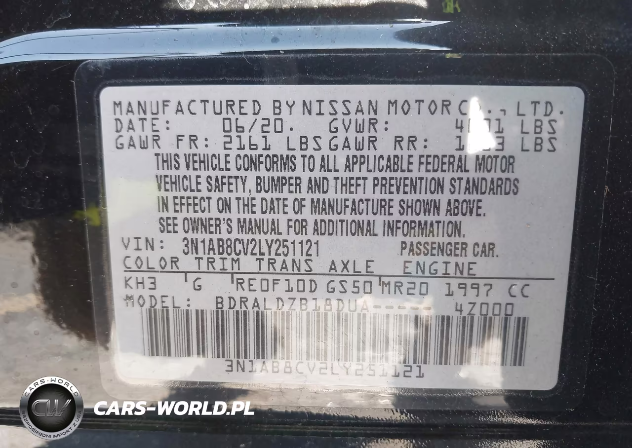 2020 Nissan Sentra Sv Xtronic Cvt VIN:3N1AB8CV2LY251121 - 9