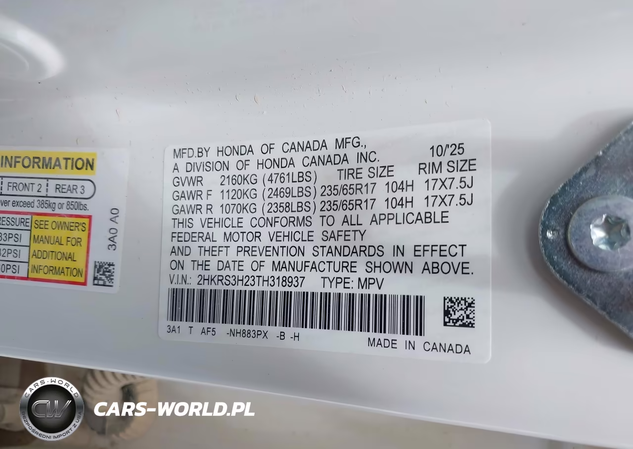 2026 Honda Cr-V Lx 2Wd VIN:2HKRS3H23TH318937 - 9