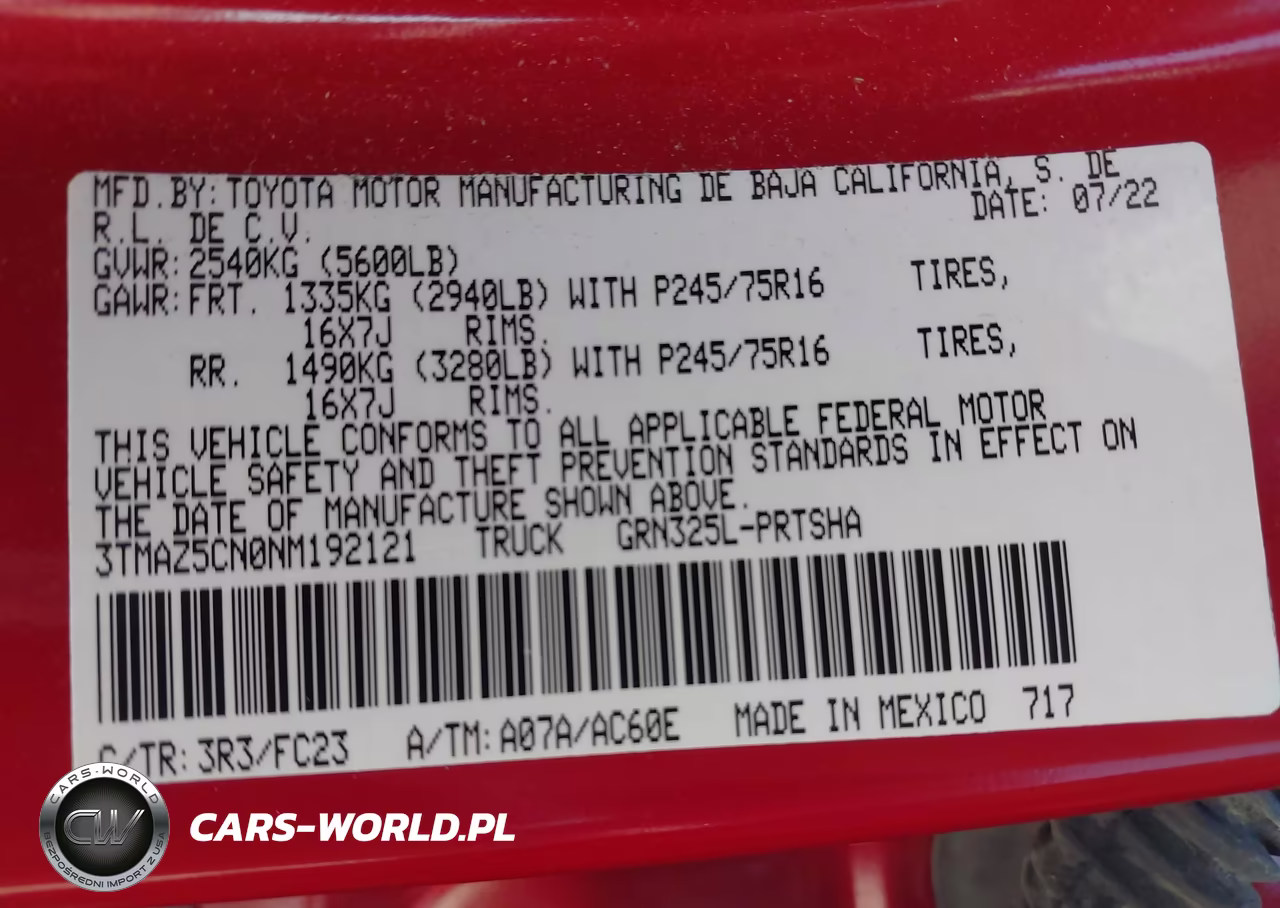 2022 Toyota Tacoma Sr5 V6 VIN:3TMAZ5CN0NM192121 - 9