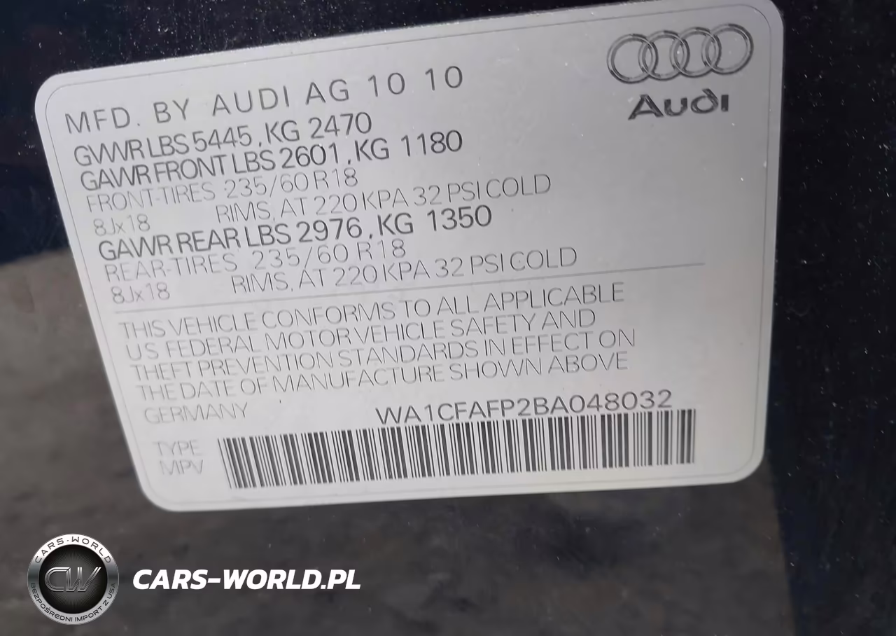 2011 Audi Q5 2.0T Premium VIN:WA1CFAFP2BA048032 - 9