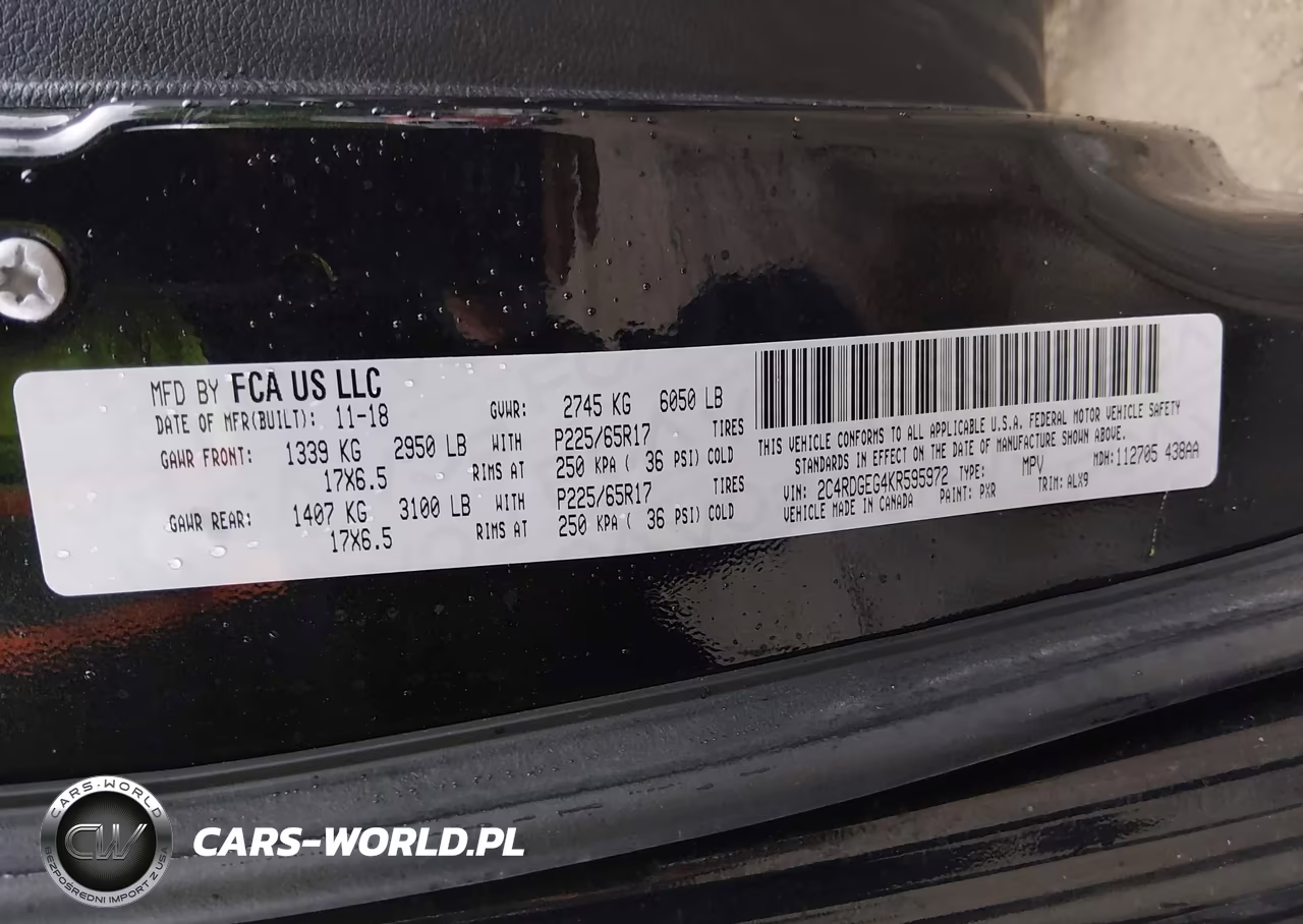 2019 Dodge Grand Caravan Gt VIN:2C4RDGEG4KR595972 - 9