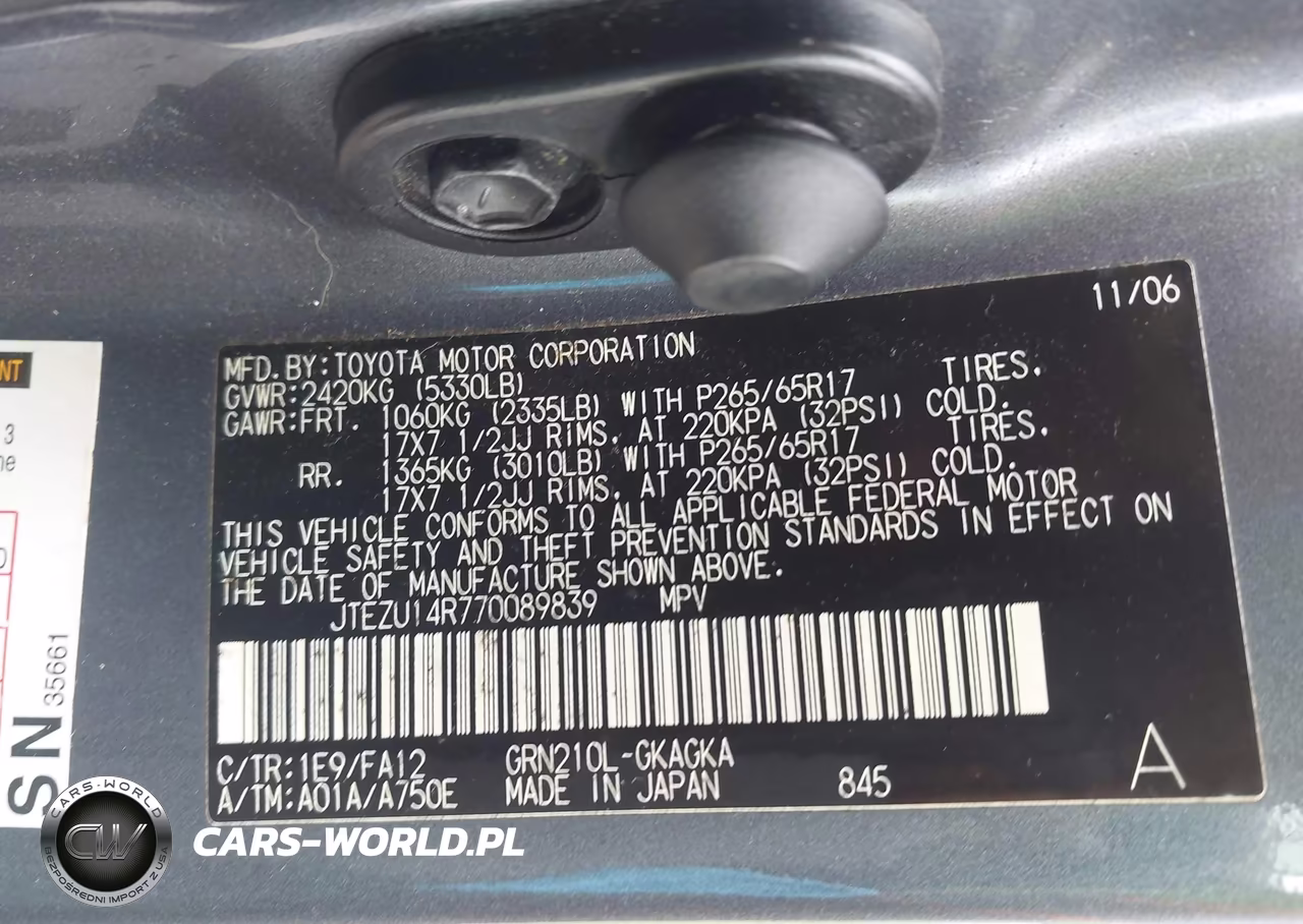 2007 Toyota 4Runner Sr5 V6 VIN:JTEZU14R770089839 - 9