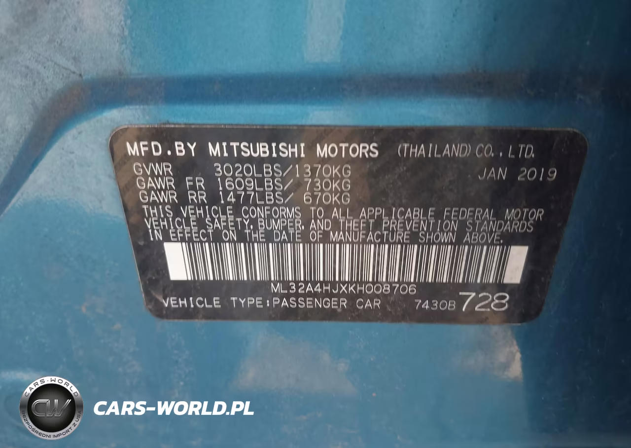 2019 Mitsubishi Mirage Se VIN:ML32A4HJXKH008706 - 9