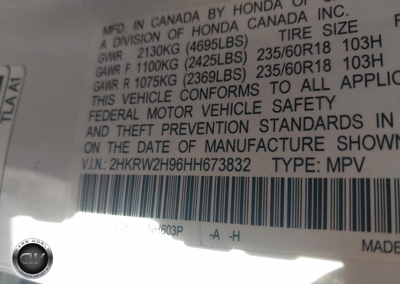 2017 Honda Cr-V Touring VIN:2HKRW2H96HH673832 - 9