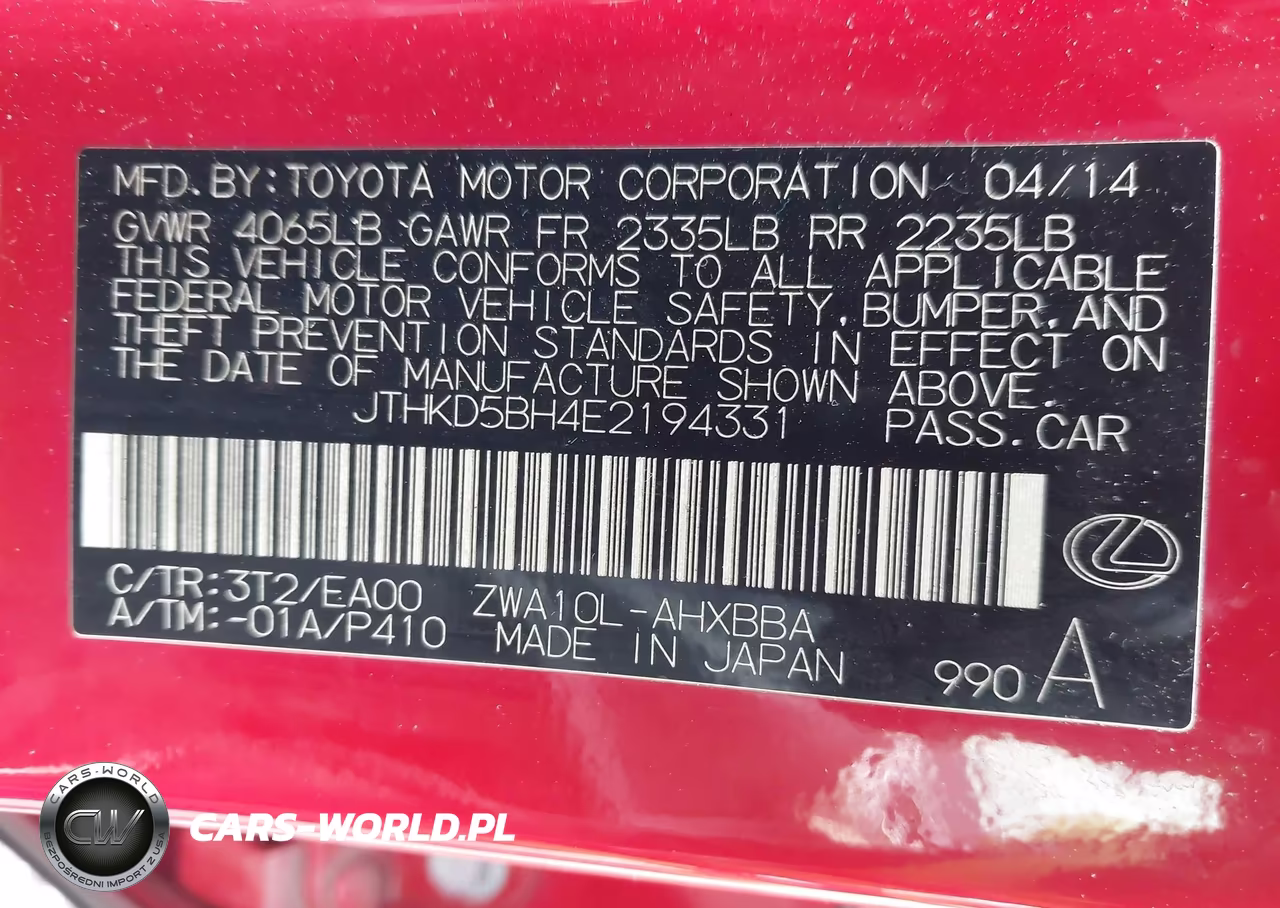 2014 Lexus Ct 200H VIN:JTHKD5BH4E2194331 - 9