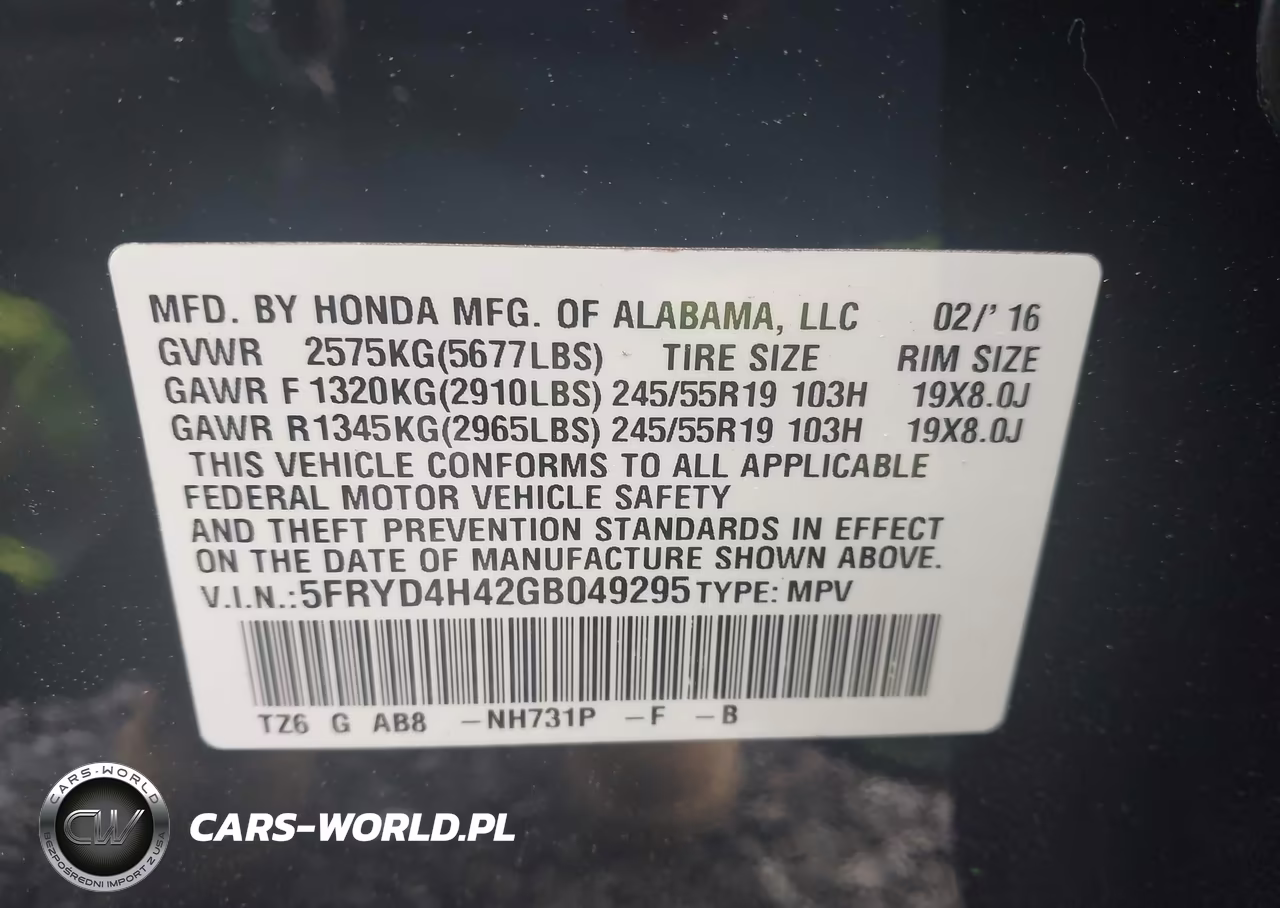 2016 Acura Mdx Technology Acurawatch Plus Packages-Technology Package VIN:5FRYD4H42GB049295 - 9
