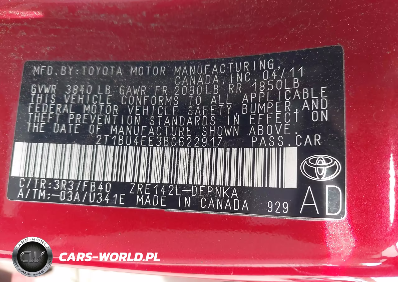 2011 Toyota Corolla Le VIN:2T1BU4EE3BC622917 - 9