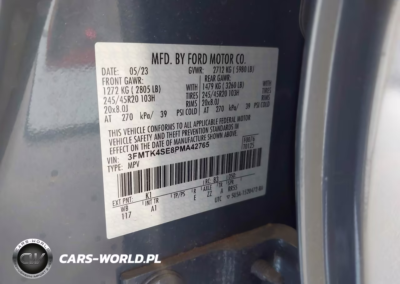 2023 Ford Mustang Mach-E Gt VIN:3FMTK4SE8PMA42765 - 9