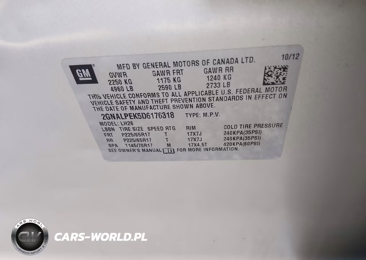 2013 Chevrolet Equinox 2Lt VIN:2GNALPEK5D6176318 - 9