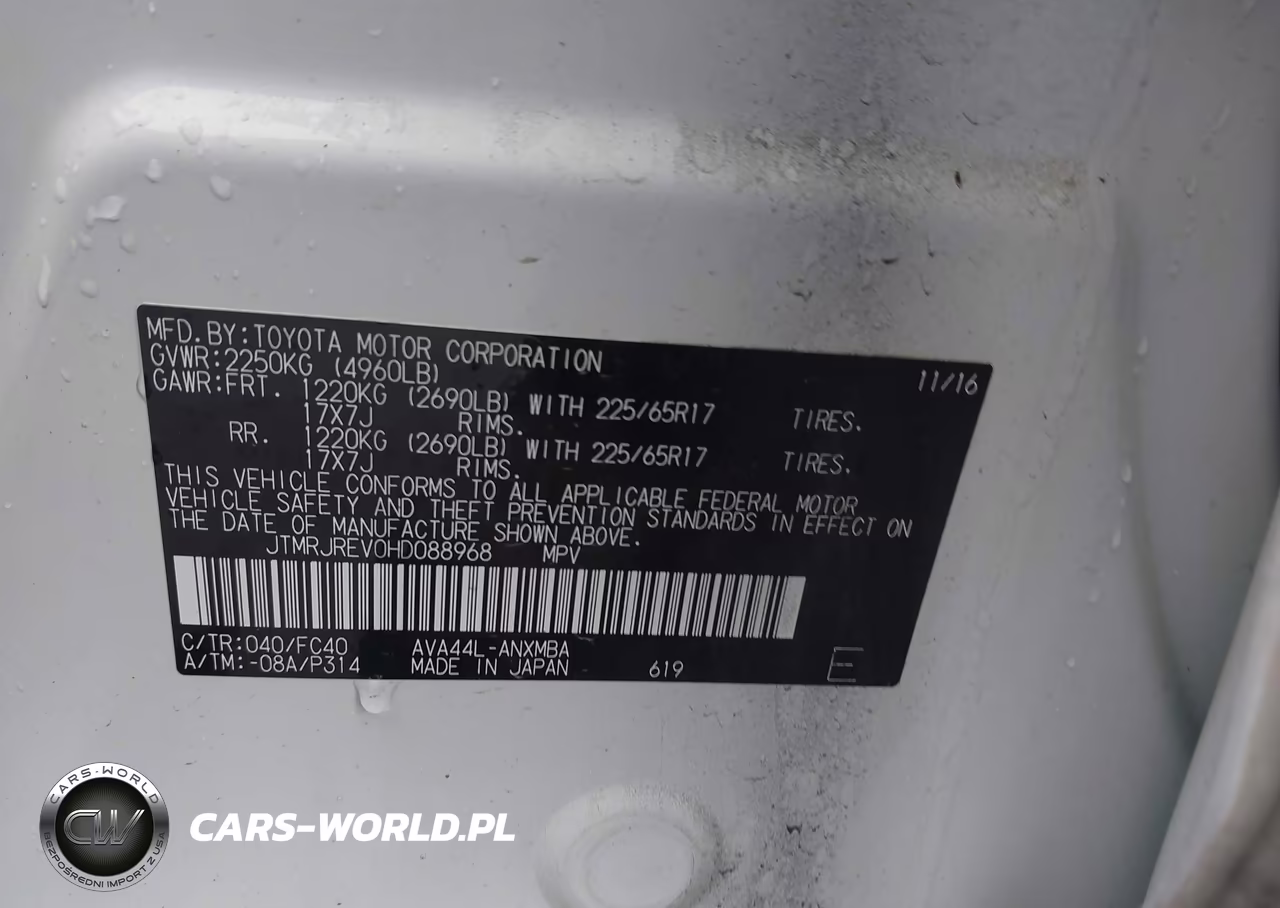 2017 Toyota Rav4 Hybrid Xle VIN:JTMRJREV0HD088968 - 9
