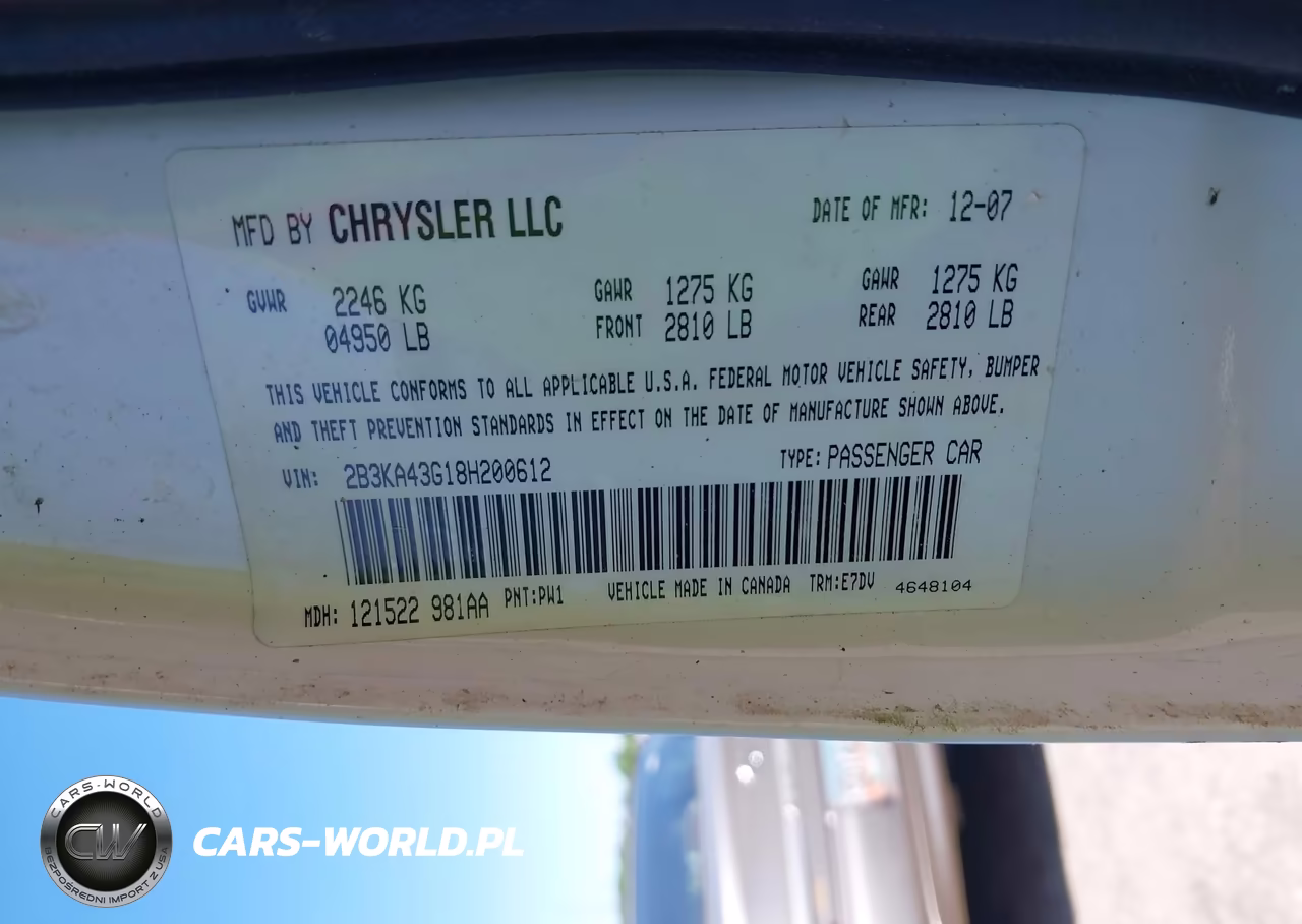 2008 Dodge Charger VIN:2B3KA43G18H200612 - 9