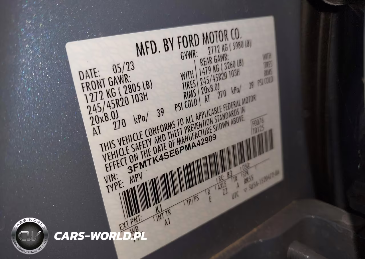 2023 Ford Mustang Mach-E Gt VIN:3FMTK4SE6PMA42909 - 9