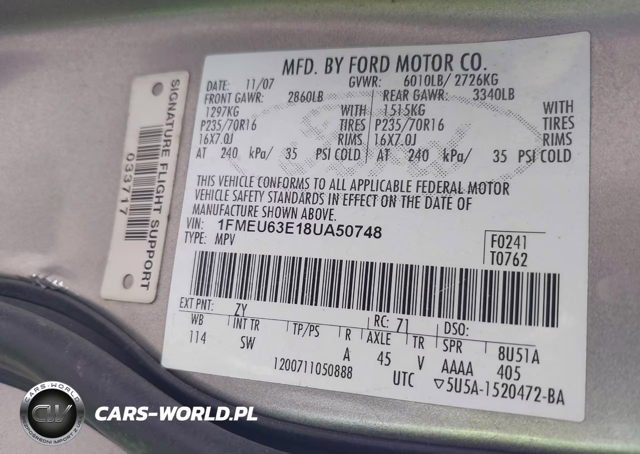 2008 Ford Explorer Xlt VIN:1FMEU63E18UA50748 - 9