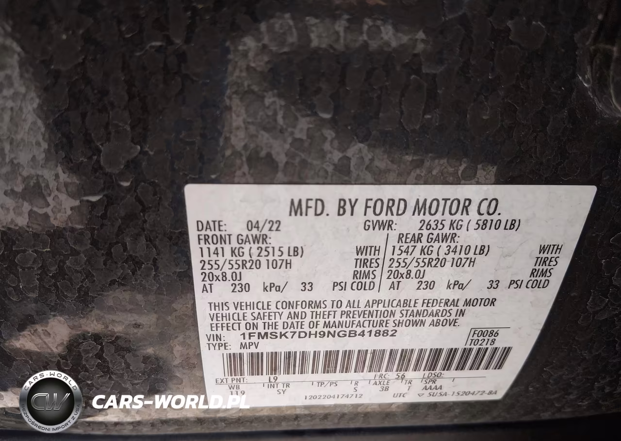 2022 Ford Explorer Xlt VIN:1FMSK7DH9NGB41882 - 9