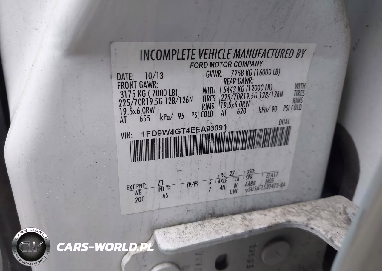 2014 Ford F-450 Chassis Xl VIN:1FD9W4GT4EEA93091 - 8
