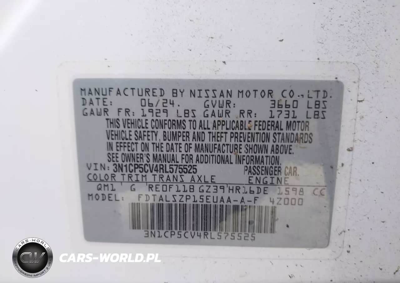 2024 Nissan Kicks Sv Xtronic Cvt VIN:3N1CP5CV4RL575525 - 9