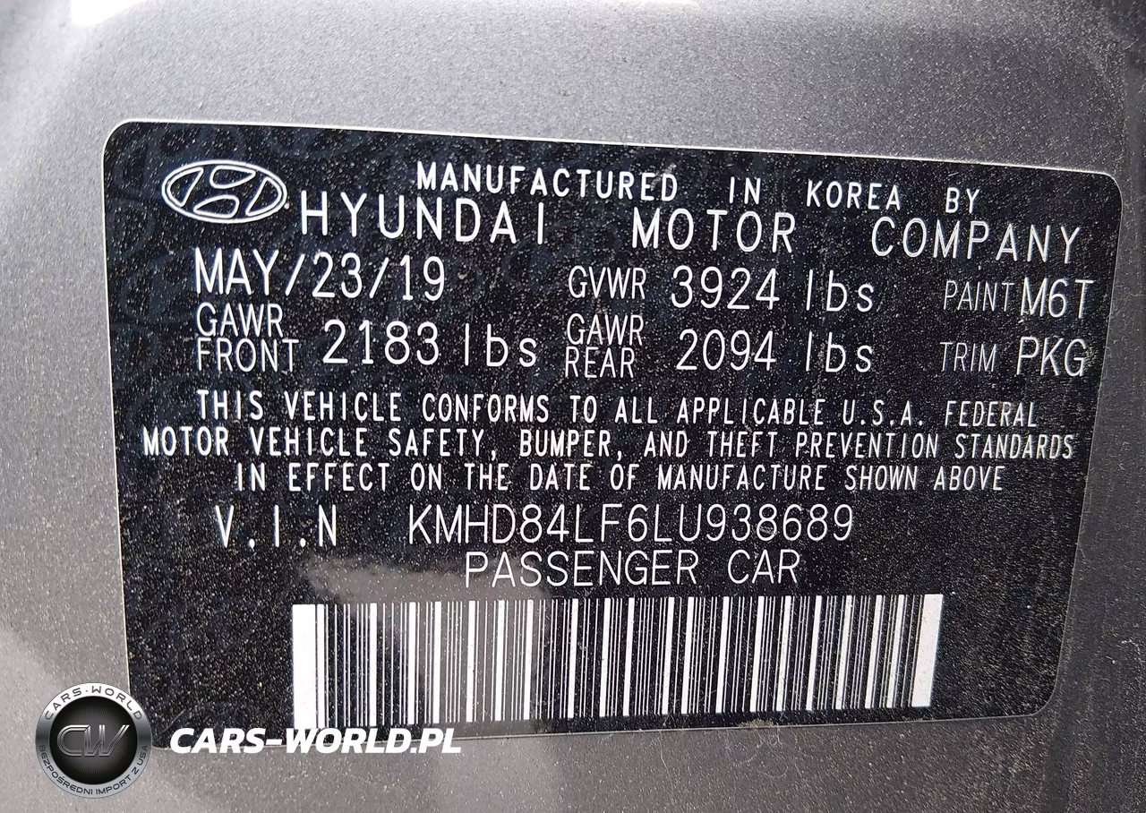 2020 Hyundai Elantra Value Edition VIN:KMHD84LF6LU938689 - 9