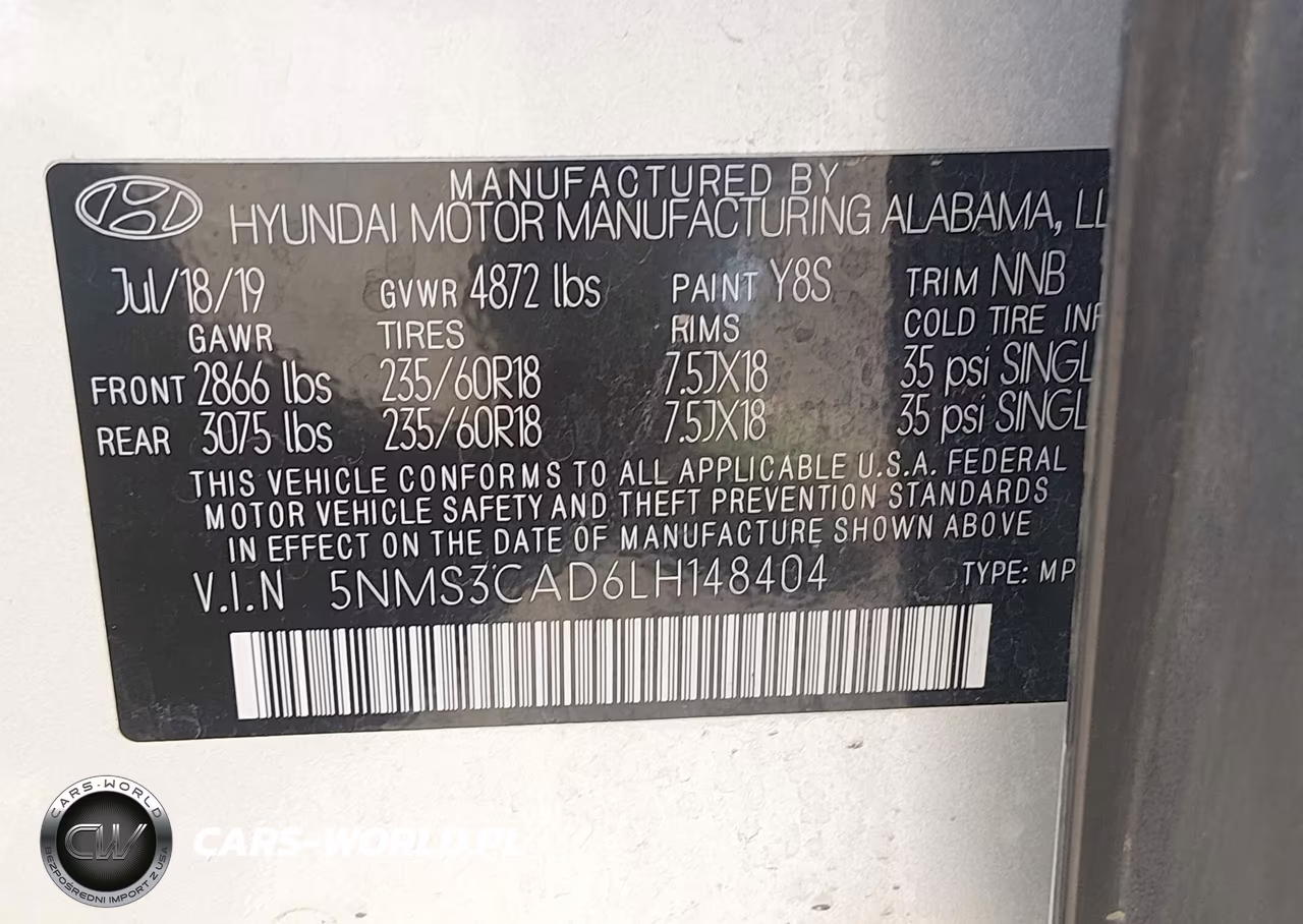 2020 Hyundai Santa Fe Sel VIN:5NMS3CAD6LH148404 - 9