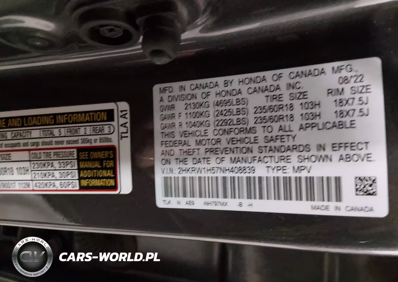 2022 Honda Cr-V 2Wd Ex VIN:2HKRW1H57NH408839 - 9