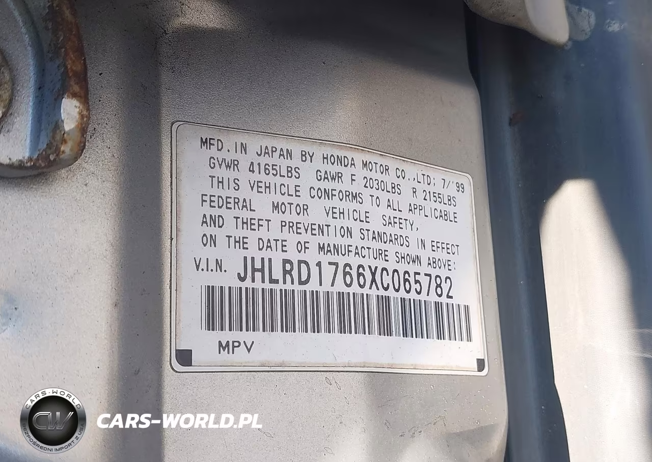 1999 Honda Cr-V Ex VIN:JHLRD1766XC065782 - 9
