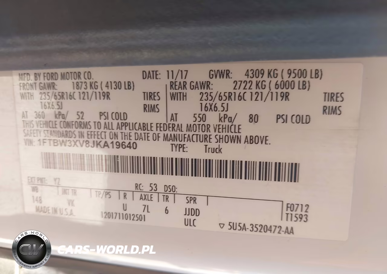 2018 Ford Transit-350 VIN:1FTBW3XV8JKA19640 - 9