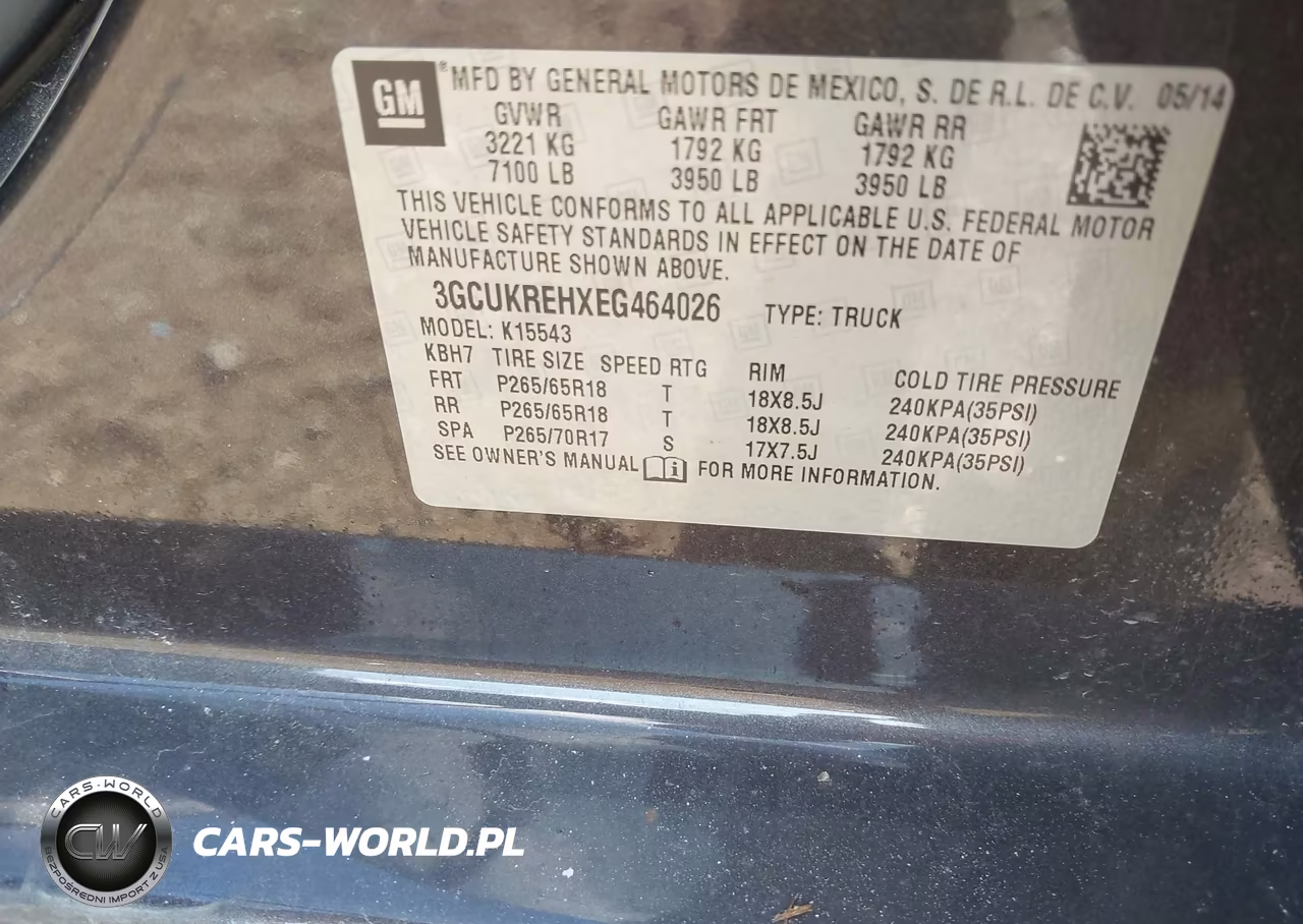 2014 Chevrolet Silverado 1500 2Lt VIN:3GCUKREHXEG464026 - 9