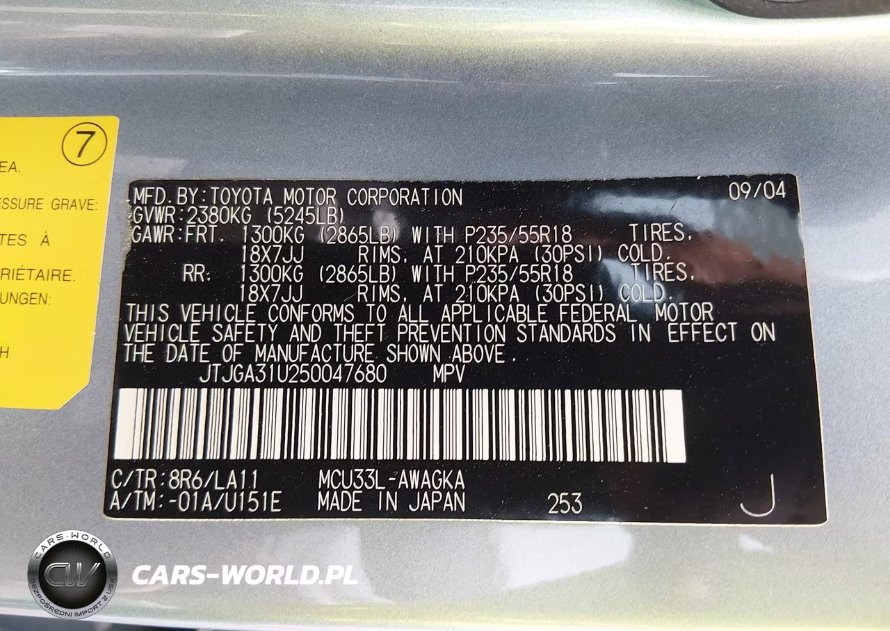 2005 Lexus Rx 330 VIN:JTJGA31U250047680 - 9