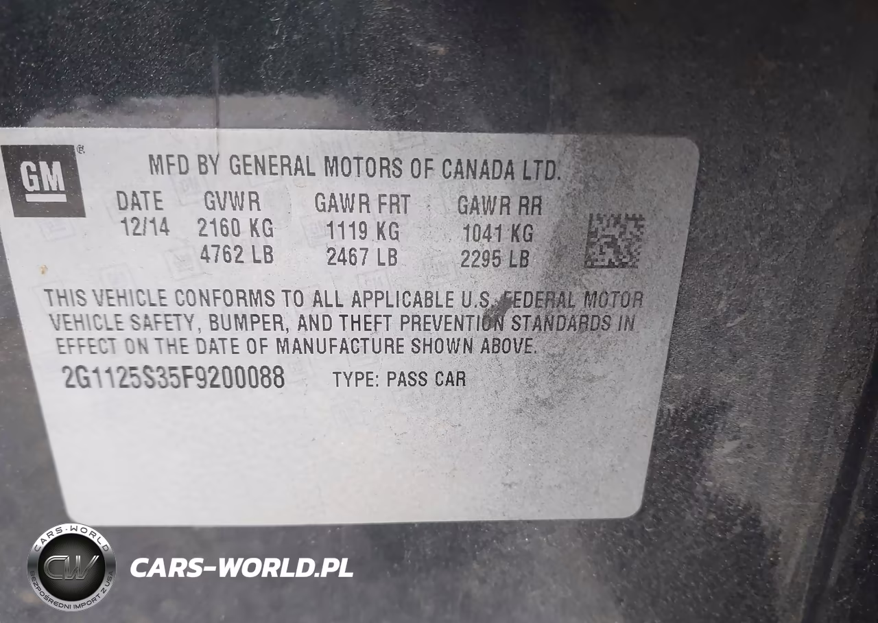2015 Chevrolet Impala 2Lt VIN:2G1125S35F9200088 - 9