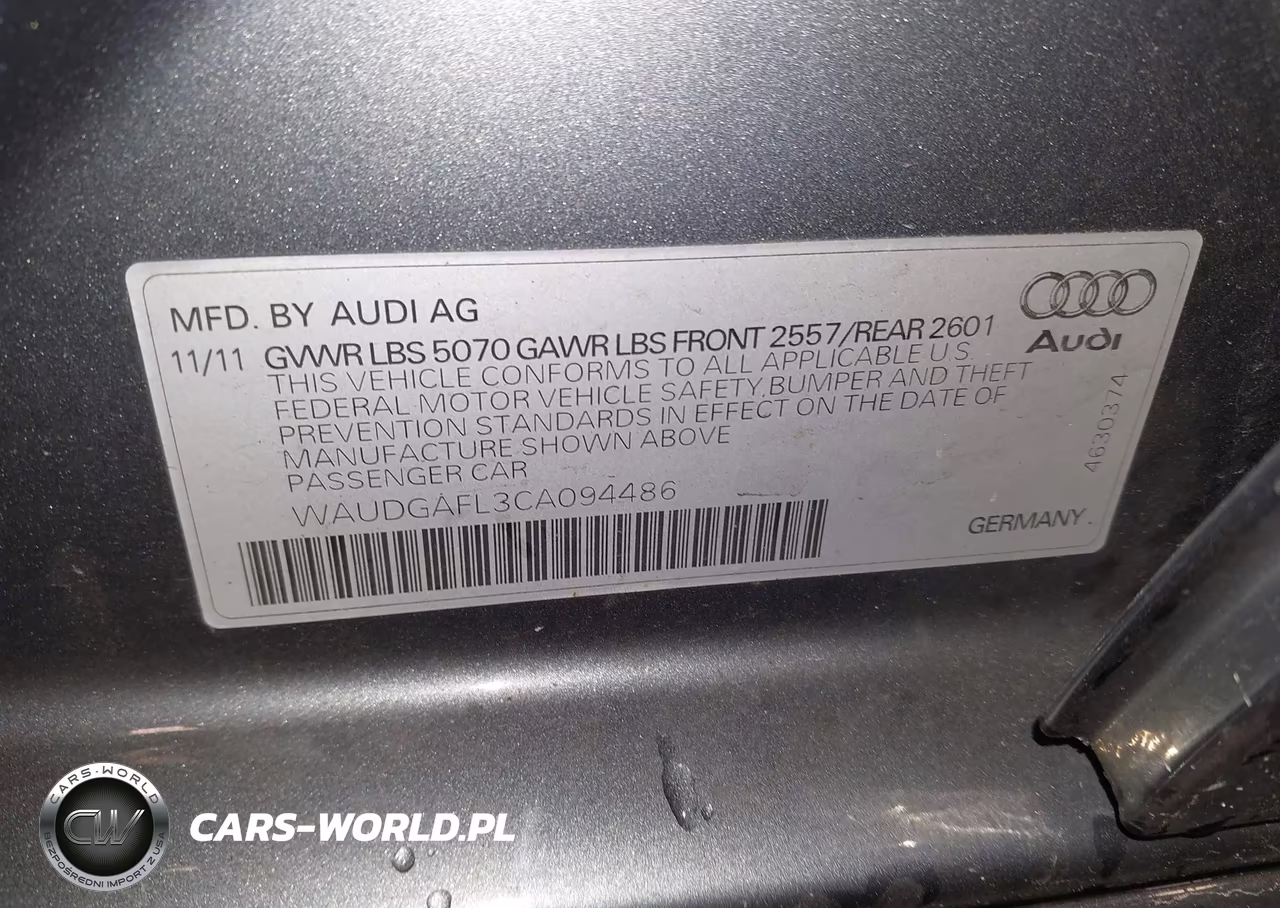 2012 Audi S4 3.0 Premium Plus VIN:WAUDGAFL3CA094486 - 9