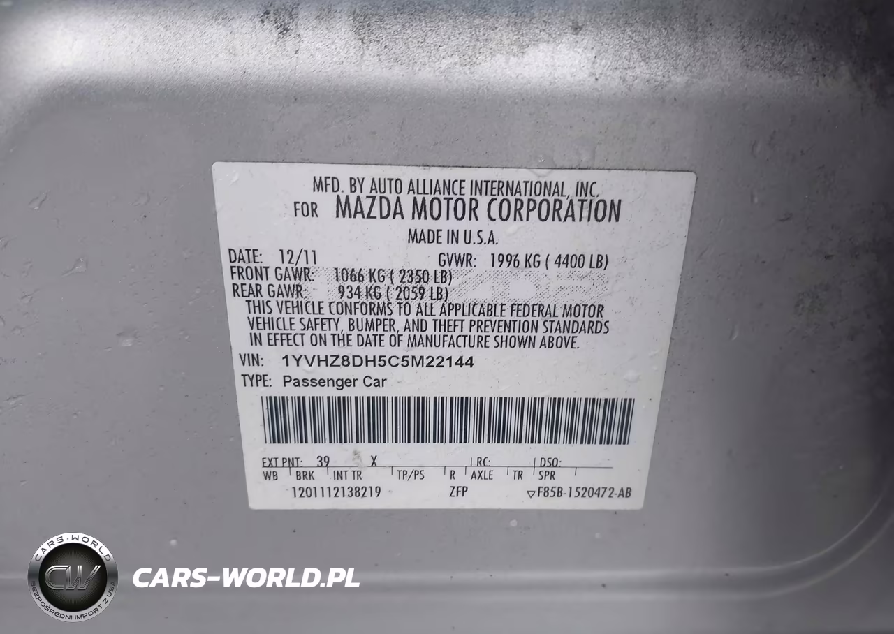 2012 Mazda Mazda6 I Touring VIN:1YVHZ8DH5C5M22144 - 9