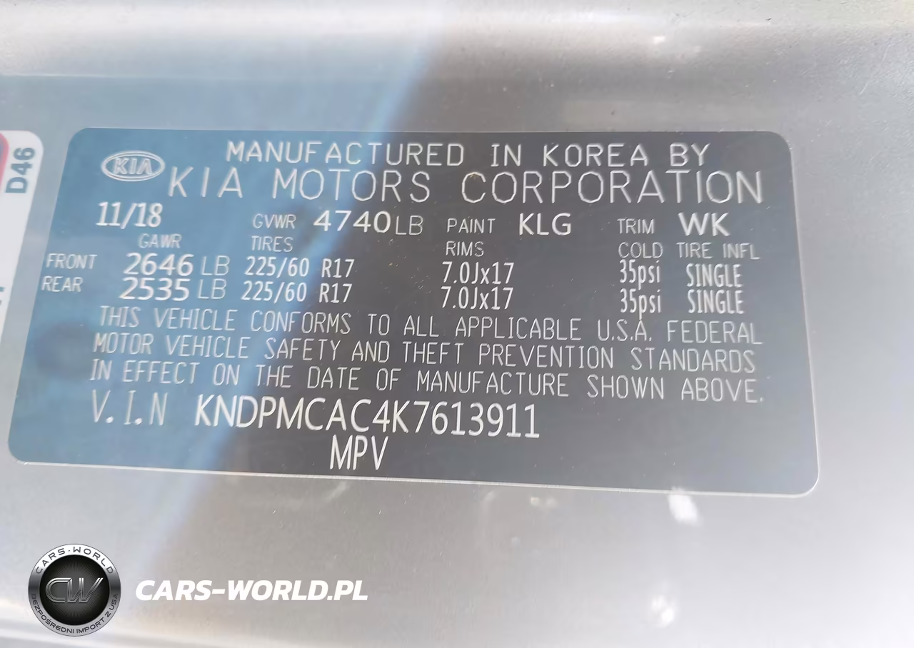 2019 Kia Sportage Lx VIN:KNDPMCAC4K7613911 - 9