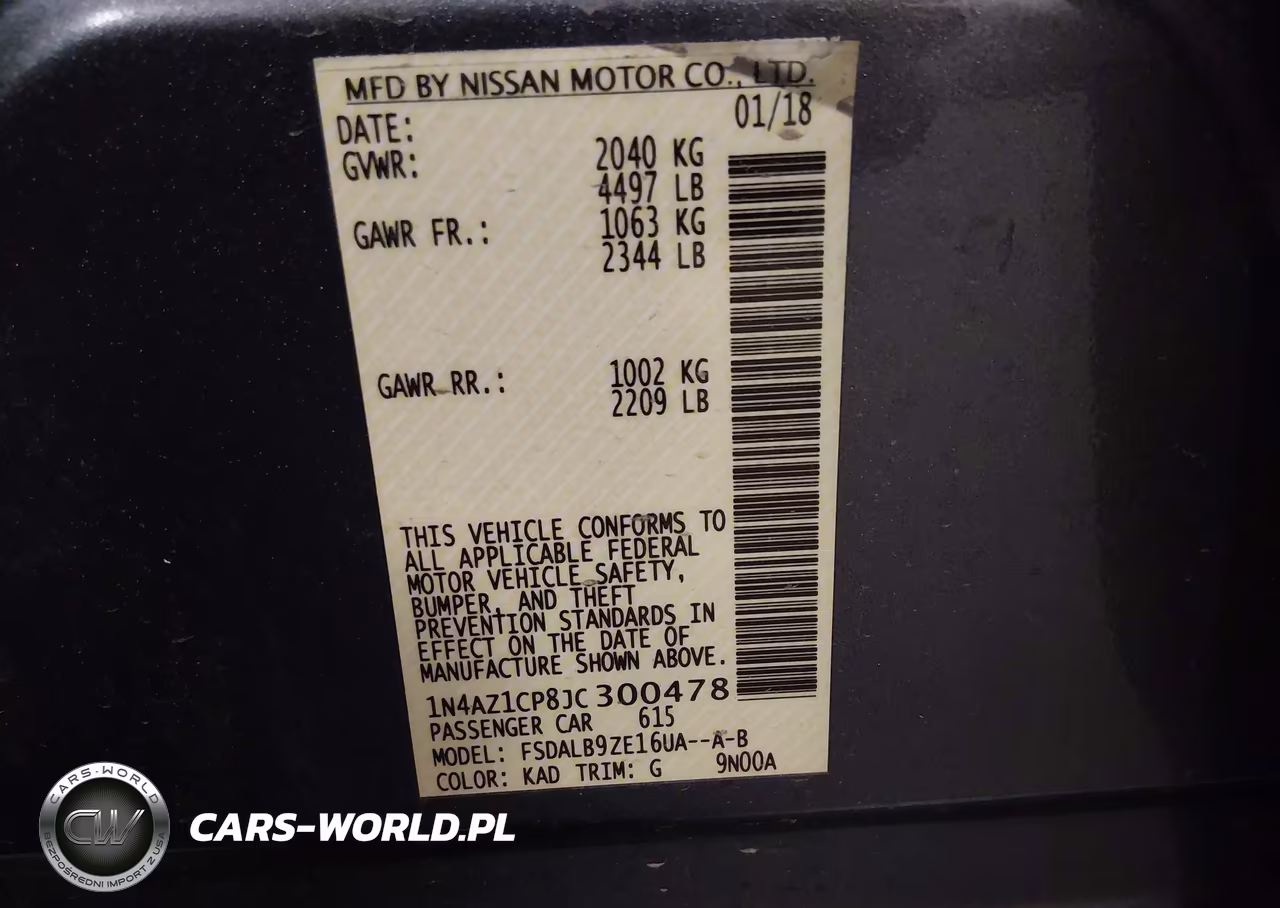 2018 Nissan Leaf S VIN:1N4AZ1CP8JC300478 - 9