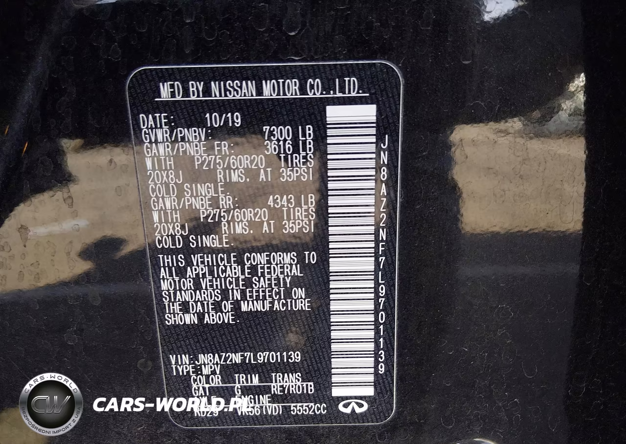 2020 Infiniti Qx80 Luxe VIN:JN8AZ2NF7L9701139 - 9
