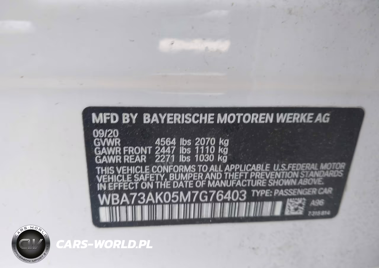 2021 BMW 228I Gran Coupe xDrive VIN:WBA73AK05M7G76403 - 9