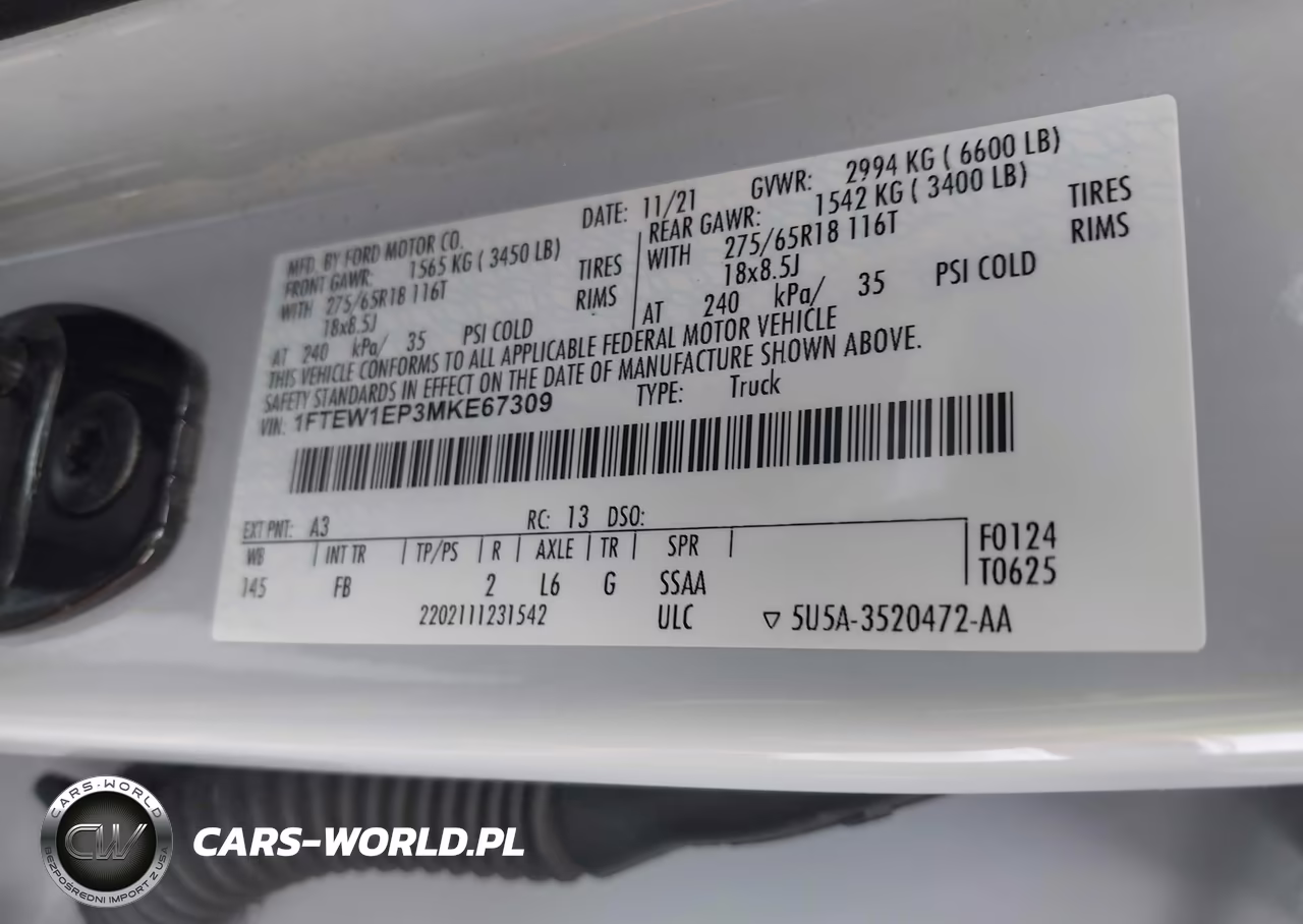2021 Ford F-150 Xlt VIN:1FTEW1EP3MKE67309 - 9