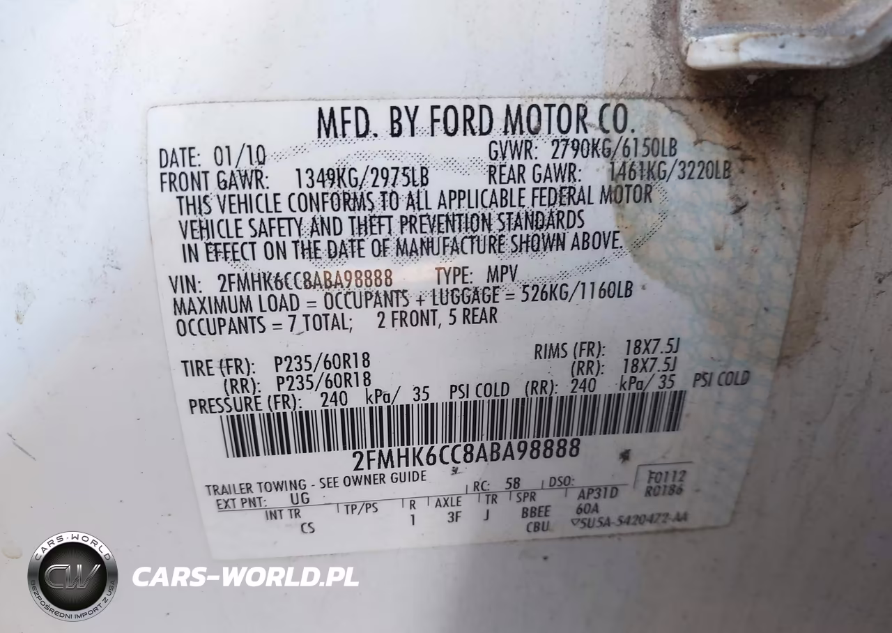 2010 Ford Flex Sel VIN:2FMHK6CC8ABA98888 - 9