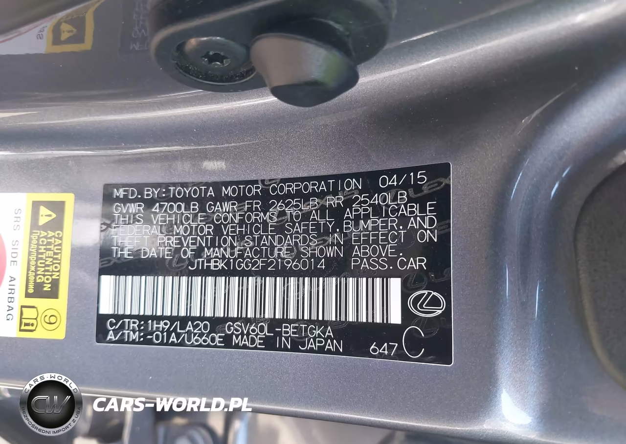 2015 Lexus Es 350 VIN:JTHBK1GG2F2196014 - 9