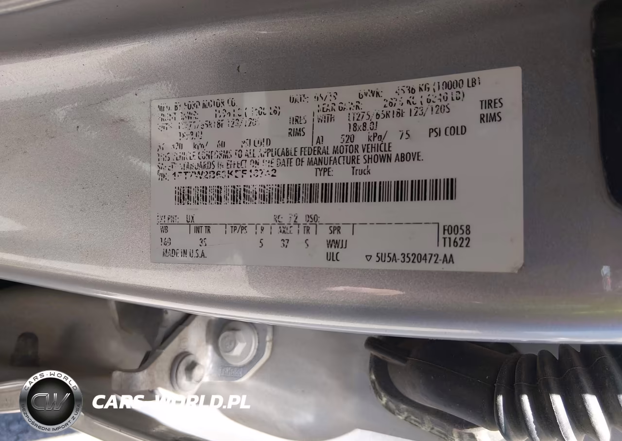 2019 Ford F-250 Xlt VIN:1FT7W2B63KEF16742 - 9