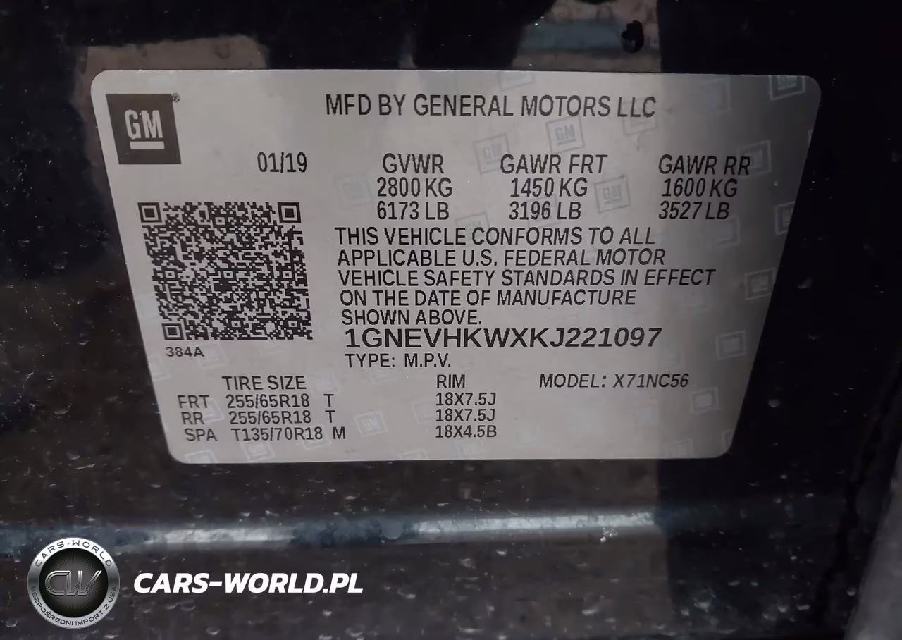 2019 Chevrolet Traverse 3Lt VIN:1GNEVHKWXKJ221097 - 9