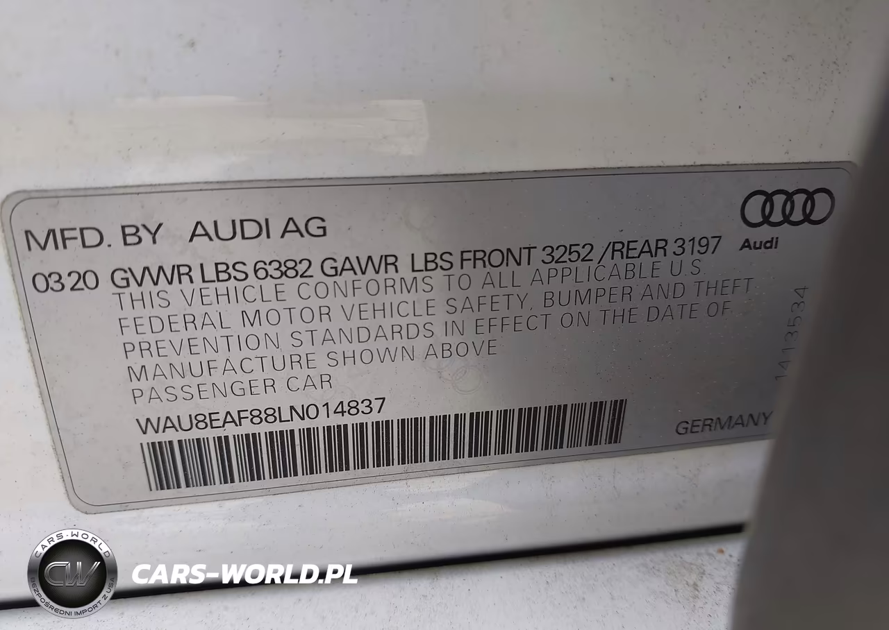 2020 Audi A8 L 60 Tfsi Quattro Tiptronic VIN:WAU8EAF88LN014837 - 9