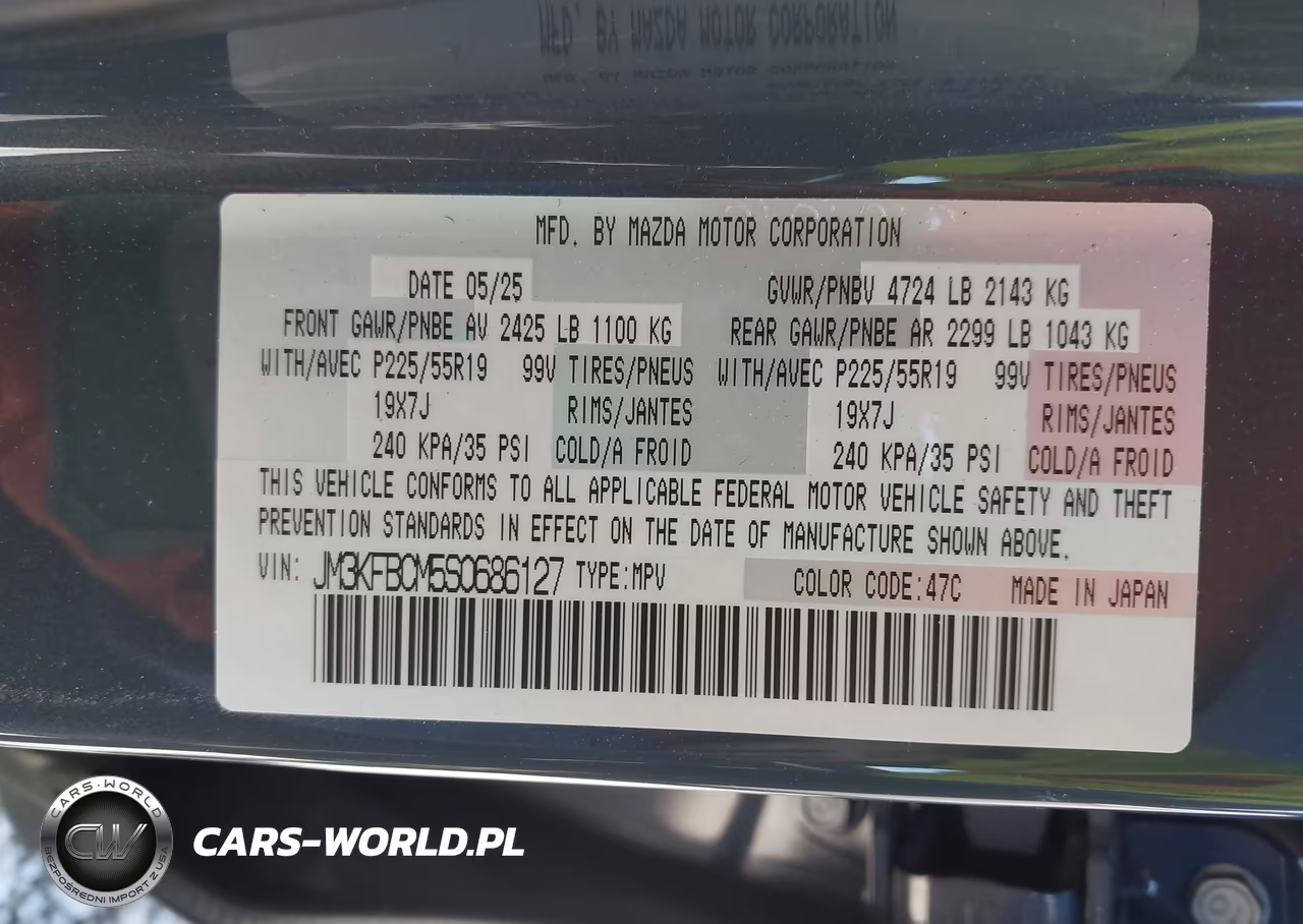 2025 Mazda Cx-5 2.5 S Carbon Edition VIN:JM3KFBCM5S0686127 - 9