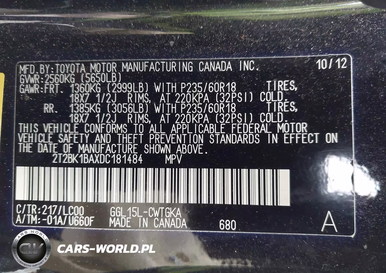2013 Lexus Rx 350 VIN:2T2BK1BAXDC181484 - 9