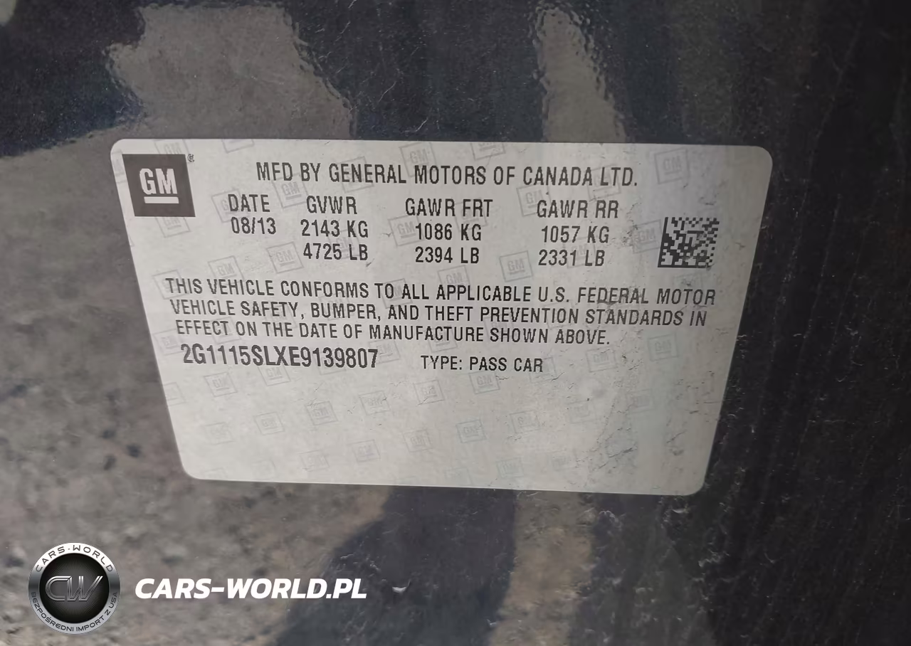 2014 Chevrolet Impala 1Lt VIN:2G1115SLXE9139807 - 9