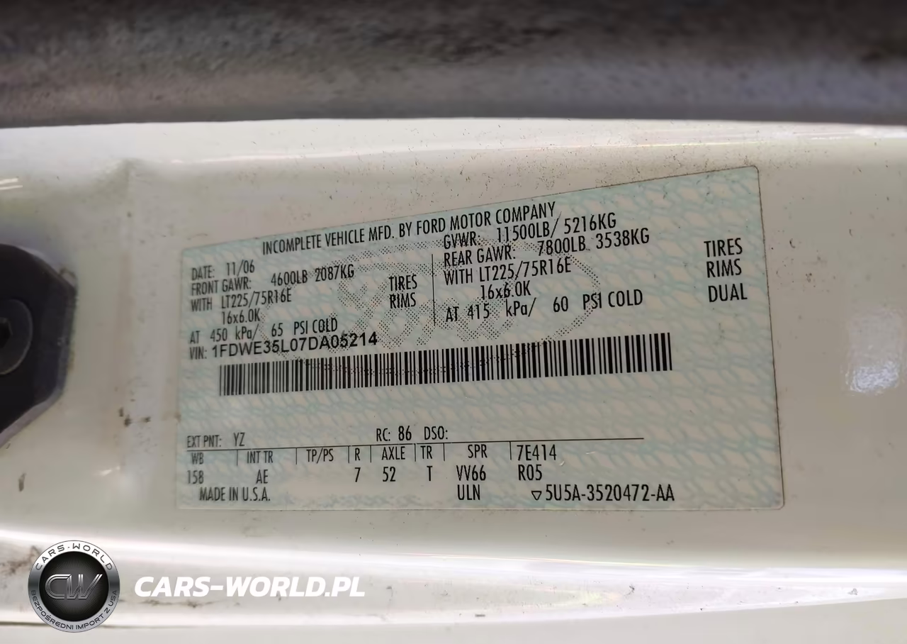2007 Ford E-350 Cutaway VIN:1FDWE35L07DA05214 - 8