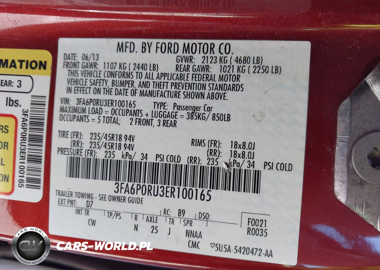 2014 Ford Fusion Hybrid Titanium VIN:3FA6P0RU3ER100165 - 9