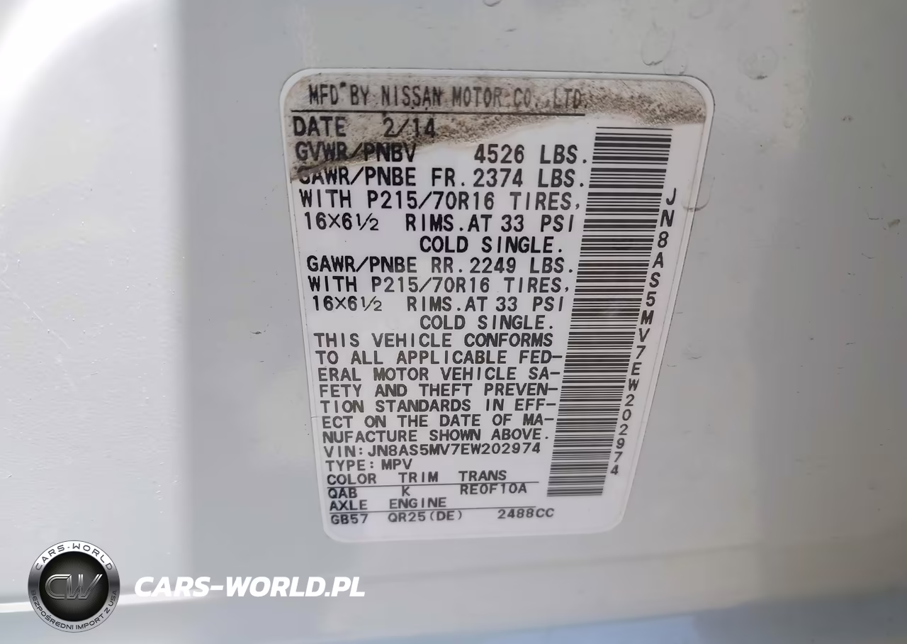 2014 Nissan Rogue Select S VIN:JN8AS5MV7EW202974 - 9