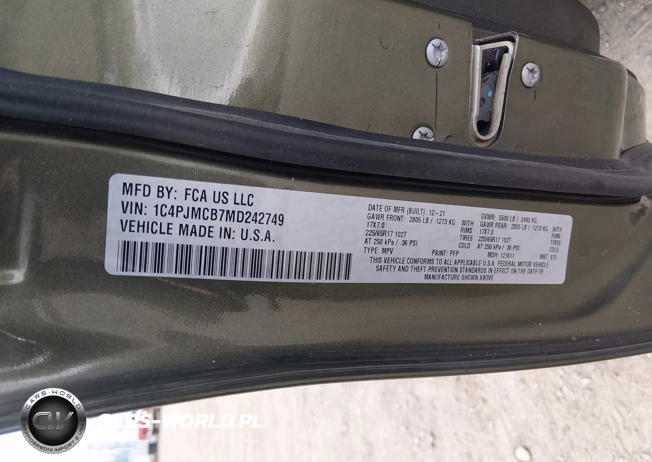 2021 Jeep Cherokee Latitude 4X4 VIN:1C4PJMCB7MD242749 - 9