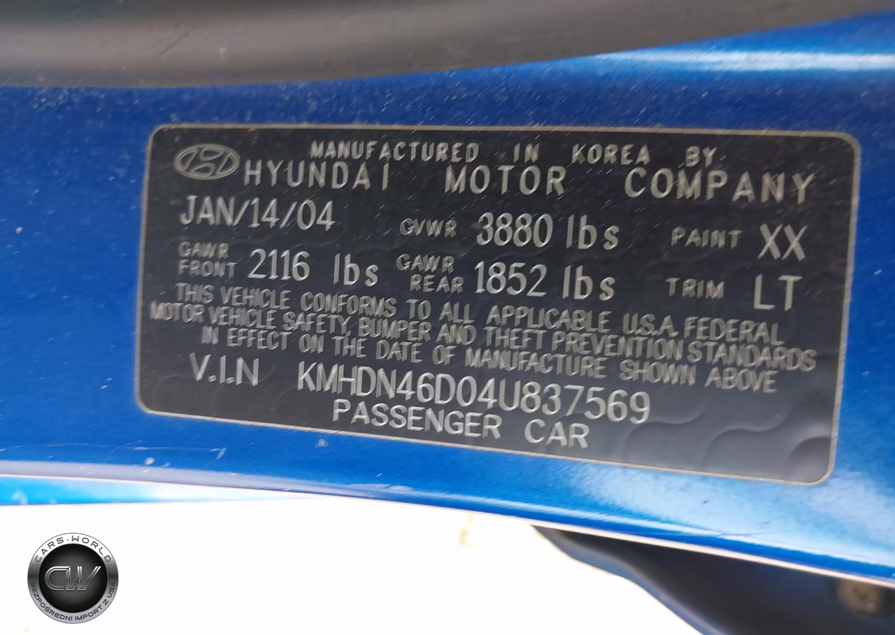 2004 Hyundai Elantra Gls-Gt VIN:KMHDN46D04U837569 - 9