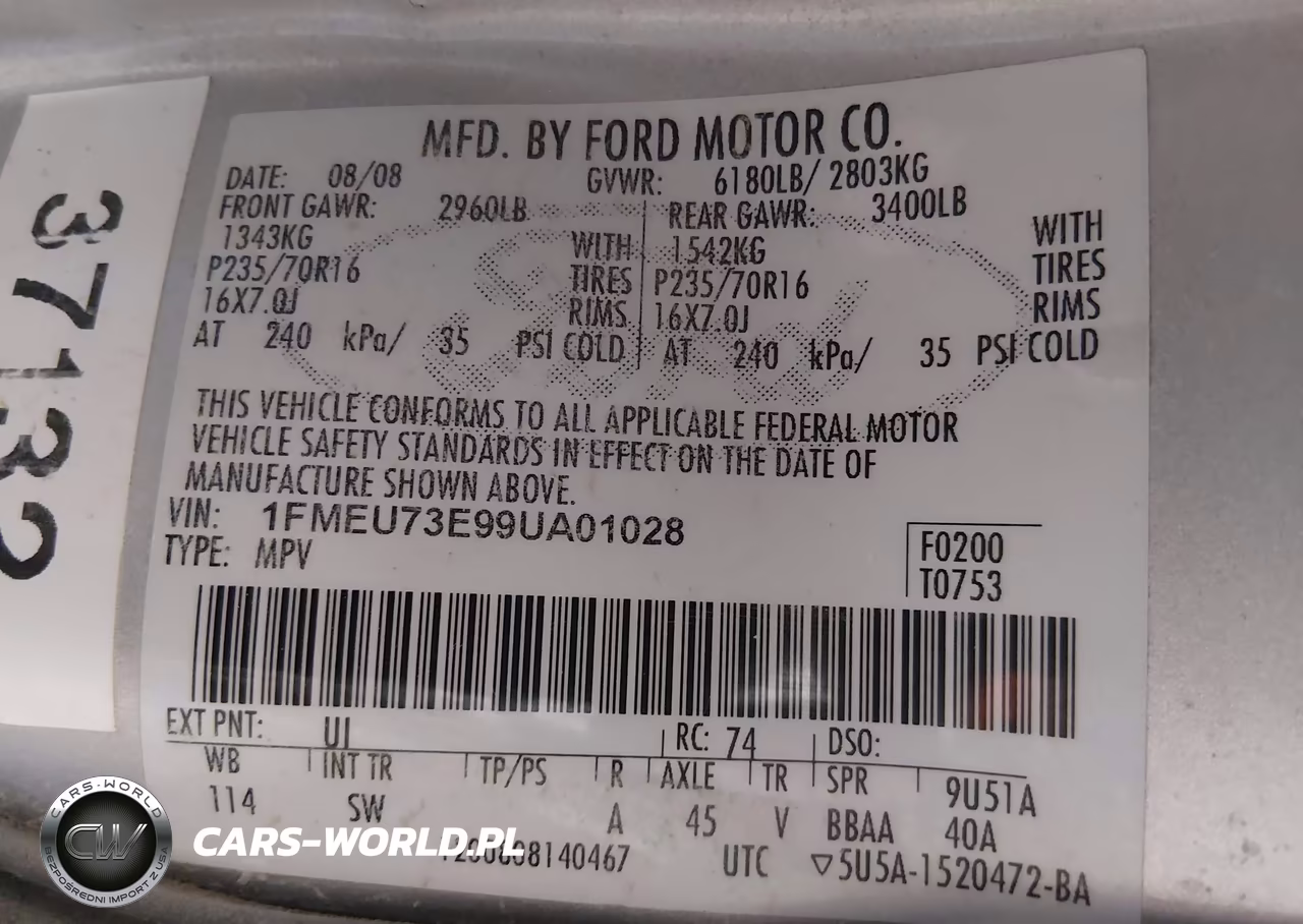 2009 Ford Explorer Xlt VIN:1FMEU73E99UA01028 - 9